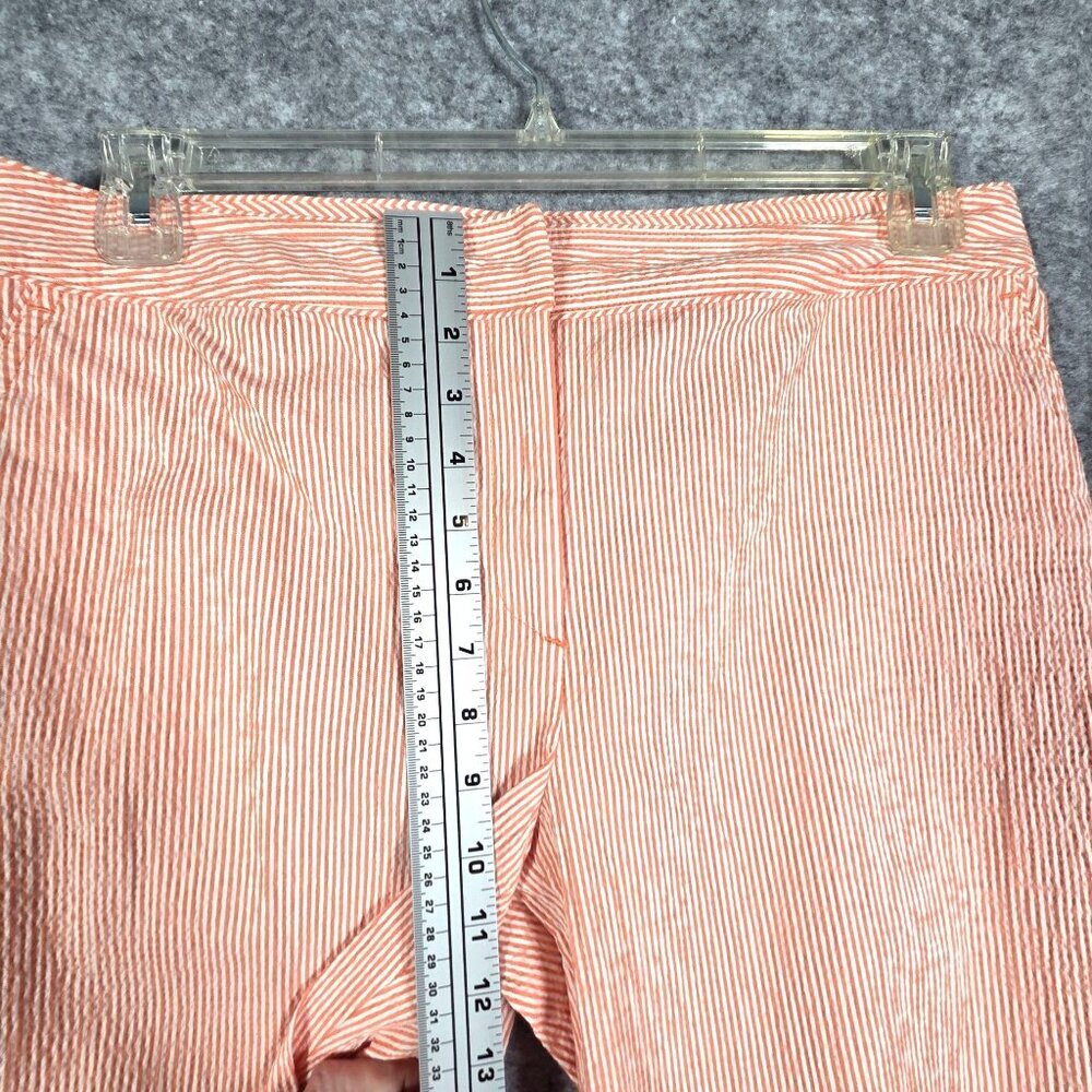Real Clothes Women's Casual Pants Peach and white stripes cropped Size 12 - Picture 4 of 8